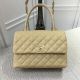 Chanel Gold Caviar Leather Top Handle Bag
