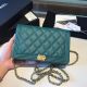 BOY CHANEL Original Green Wallet on Chain A80287