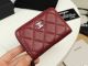 Chanel Grained Calfskin Classic Card Holder - Burgundy A69271