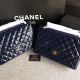 Chanel Classic Flap Bag in Original Leather with Royal Blue Color A1113京东官网