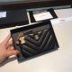 Chanel Sheepskin Leather Coin Purse 2214 Black