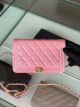 BOY CHANEL Pink Wallet on Chain with Gold-Tone Metal B80287