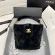 Chanel Flap Bag Shearling Lambskin & Gold-Tone Metal Black - AS2241
