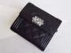 Chanel Black Matelasse Bi-Fold Wallet with Cannage Patterns A48980 Silver