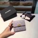 Boy Chanel Matelasse Bi-Fold Wallet with Cannage Pattern in Grey