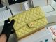 Chanel Classic Handbag in Lambskin with Gold Metal Hardware - Lemon Yellow