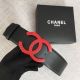 Wide leather belt by Chanel CC Classic Designer Belt