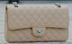 Chanel Flap Bag 2.55 Series Apricot Cannage Pattern A1112 Silver