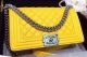 Optimized Replica Chanel Boy Flap Shoulder Bag in Deer Skin Leather - A67086 Yellow with Keywords: Chanel, Bag, Replica