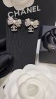 Chanel Earrings with Classic CC Logo Pattern in Gold Tones