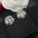 Chanel Designer Earrings with CC Logo Embellishment and Dangling Chain Detail