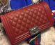 Boy Chanel Flap Shoulder Bag, Cannage Pattern, A67086, Burgundy Color