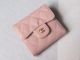 Chanel Tri-Fold Wallet with Cannage Pattern Leather in Pink A48981