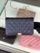 BOY CHANEL Original Wallet on Chain Black Gold-Tone Metal B80287