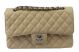 Chanel 2.55 Series Apricot Cannage Pattern Leather Bag - CFA1112 Silver