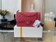 Chanel Classic Red Grained Calfskin and Silver Metal Handbag 01112