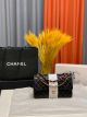 Chanel Classic Lambskin & Gold Metal Handbag A01112 Black & White