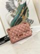 Chanel Mini 2.55 Handbag in Metallic Grained Calfskin and Rose Gold Metal - Pink