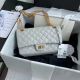Chanel 2.55 Light Grey Calfskin Flap Bag A37586 - Classic and Luxurious Style with Timeless Elegance, Perfect for Every Occasion.