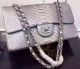 Chanel 2.55 Flap Bag in Grey & White Python Leather - A1112SA Silver