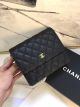 Chanel Matelasse Bi-Fold Wallet with Cannage Patterns in Black