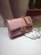 Chanel Classic Pink Python & Gold-Tone Metal Handbag A01112 - JK5018