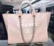Replica Chanel Large Canvas Tote Shopping Bag in Pink Color