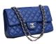 Chanel 2.55 Series Bags in Original Lambskin Leather - Blue Color