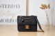 Replica Chanel 22C Woven Piping Square Leather Bag Black AS2495