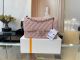 Chanel Cherry Blossom Powder Classic Handbag Grained Calfskin & Silver Metal #01112 JK2660