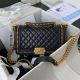 BOY CHANEL Gold-Tone Metal HANDBAG A67086 - BLACK