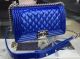 Boy Chanel Flap Shoulder Bag in Original Blue Leather A5708
