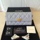 Chanel Boy Matelasse Long Wallet Cannage Pattern Grey