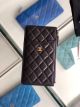 Chanel classic pouch in Grained Calfskin with Gold-Tone Metal - Black