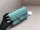 1:1 Chanel Classic MINI Flap Bag in Light Blue Sheepskin Leather with Silver Chain - A1116