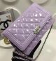 Boy Chanel WOC Mini Flap Bag in Lavender Patent Leather A33815