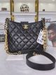 Best 1:1 Chanel Calfskin Shoulder Bag Black AS3112 with JK2612eT55