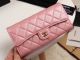 Chanel Calfskin Leather & Gold-Tone Metal A80758 Pink