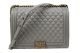 Boy Chanel Flap Shoulder Bag in Original Cannage Pattern Grey.