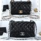 Chanel Classic Flap Bag in Black Sheepskin Leather A1116