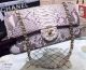 Chanel 2.55 Flap Bag in Grey Python Leather with Gold Hardware