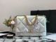 Chanel 19 Large Flap Bag in Iridescent Calfskin and Gold-Tone, AS1162. Keywords: Chanel, bag, flap, large, iridescent, calfskin, gold-tone.
