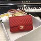 Best 1:1 Chanel Small Classic Handbag Grained Calfskin & Gold-Tone Metal A69900_Red