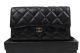 Chanel Tri-Fold Wallet in Original Cannage Pattern Leather Black