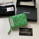 Knockoff Chanel Green Calfskin Card Holder AP1650