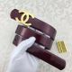 Chanel 30mm Patent Leather Belt in Wine - CH5231