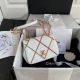 Chanel Flap Bag AS2382 White & Multicolor with JK3498CI68 Pattern