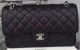 Chanel Classic Flap Bag with Cannage Pattern in Black Leather CF8024