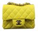 Chanel Classic Mini Flap Bag in Lemon Cannage Pattern CF1115 Gold