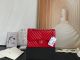 Chanel Classic Red Lambskin Handbag with Silver Metal Detail - V01112
